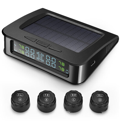 

ZEEPIN C220 Tire Pressure Monitoring System Solar TPMS with 4 External Sensors
