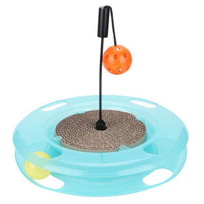 

Greensen Funny Pet Cat Scratch Board Crazy Ball Disk Amusement Plate Cat Turntable Interactive Toy