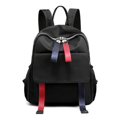 

Double shoulder bag woman 100 fashion lady small backpack Oxford cloth overheated canvas Korean book bag