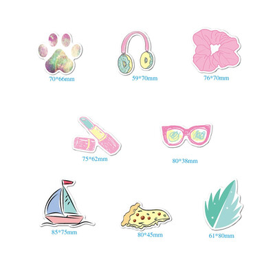 

〖Follure〗Stickers 8-Pack Cute Waterproof Trendy Stickers Extra Durable 100 Vinyl
