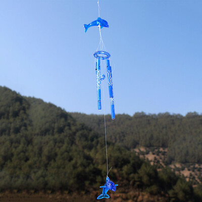 

Creative Plastic Wind Chime Ornament Pendant Metal Tube Dolphin Small Wind Bell Ornaments
