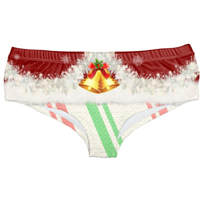 

Toponeto Ladies Hipsters Panties Christmas Themed Women Panties Christmas print Underwear