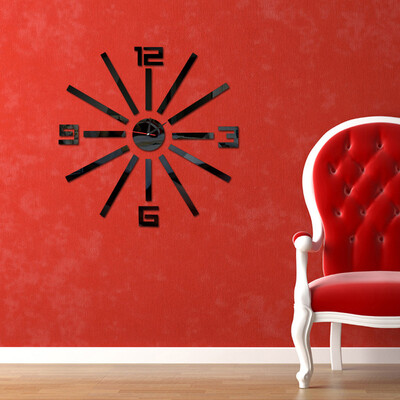 

〖Follure〗Fashion DIY Large Number Mirror Wall Sticker Big Watch Home Decor Art Clock