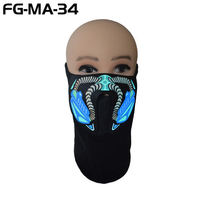 

LED Festival Party Masks Luminous Flashing Face Mask Party Glow In Dark Mask Halloween Clothing Terror Helmet Fire