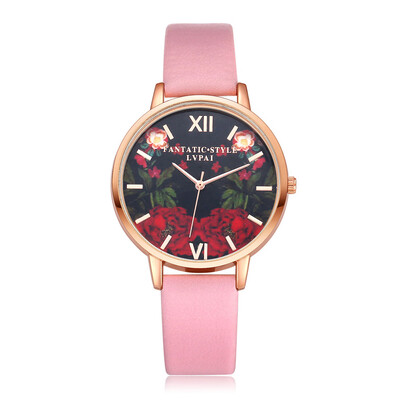 

Lvpai Brand New Rose Gold Roman Numerals Women Watches Brand Luxury Round Fashion Popular Wristwatch Female Quartz Watch 233