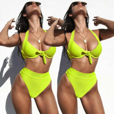 

2019 Summer Women Fluorescent Bathing Suit Swimwear Push Up Swimwear Beach