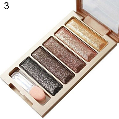 

5 Colors Shimmers Eyeshadow Palette Makeup Cosmetic Glitter Eye Shadow Set
