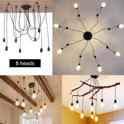 

6 Head8 Head10 Head Industrial Vintage Style Pendant Light Holder Ceiling Lamp Hanger Fixtures Pendant Light Rack