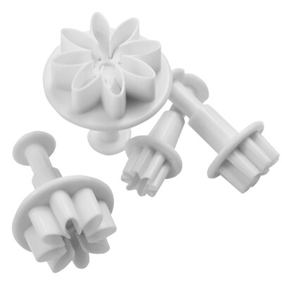 

4PCS Daisy Fondant Mould Cake Baking Cookies Mold Chrysanthemum Biscuit Cookies Plungers Paste Decorating Cutter Tool