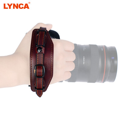 

LYNCA E6 Camera Hand Wrist Strap Leather with Metal Quick Release Plate for Canon Nikon Pentax SLR DSLR Cameras