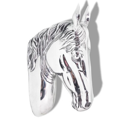 

Horse Head Decoration Wall-Mounted Aluminum Silver
