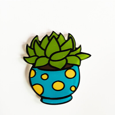 

1 PCS Cute Icon Cactus Succulent plants Acrylic Pin Badge Cartoon Icons Backpack Decoration Badges
