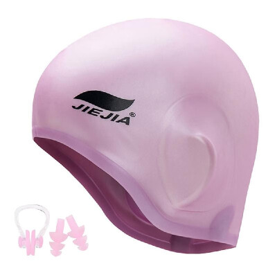 

Swim Cap Silicone 3D Ergonomic Ear Protection Swimming Cap with Nose Clip & Ear Plugs For Women Men