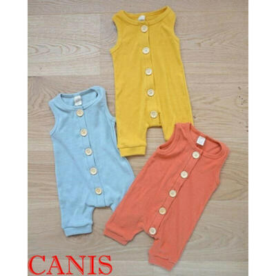 

UK Newborn Kids Baby Girls Boys Pure Color Long Romper Jumpsuit Playsuit Clothes
