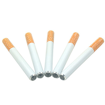 

〖Follure〗3Pcs Cigarette Shape Metal Pipe Smoking Accessory One Hitter Tobacco Pipe