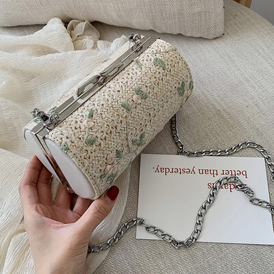 

Tailored Women New Fashion Wild Lace Chain Bag Messenger Shoulder Bag Weaving Bag