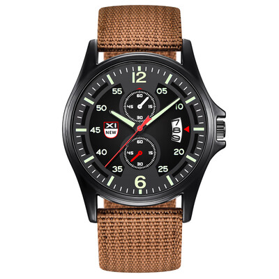

Gobestart Military Nylon Waterproof Date Quartz Analog Army Mens Quartz Wrist Watches