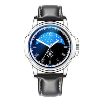 

Gobestart Hot Man Leather Watch Whatever Late Anyway Letter Watches New Pointer glow