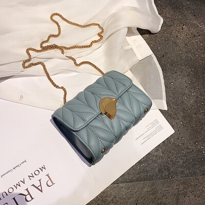 

Ins summer texture popular small Korean Joker chain bag women 2019 new fashion casual slung womens bags