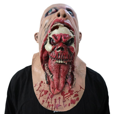 

Mask Halloween Party Skull Shape Mask Horror Personality Novelty Haunted House Secret Room Bloody Messenger Latex Halloween