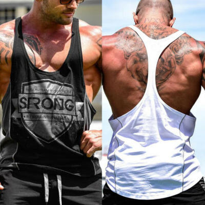 

US STOCK Gym Mens Muscle Sleeveless Tank Top Tee Shirt Bodybuilding Sport Vest