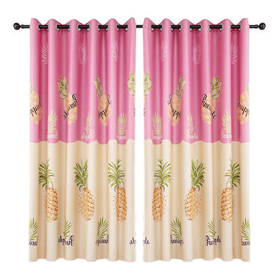 

Pineapple Print Polyester Curtain Living Room Blackout Window Blinds Drapes