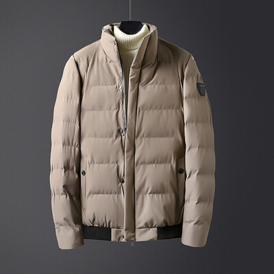 

Toponeto Mens Fashion Autumn Winter Padded Cotton Jacket Long Sleeve Solid Thermal Coat