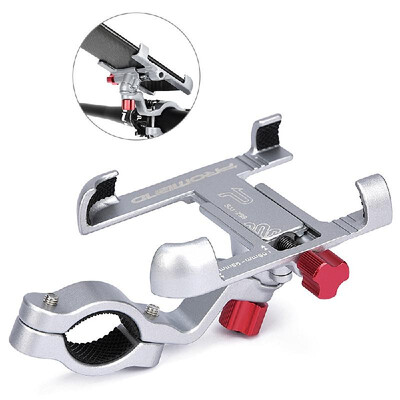 

Strong Aluminum Alloy Bike Phone Mount Bicycle Motorcycle Phone Holder 360° Rotation Adjustable Phone Cradle 318mm Handlebar