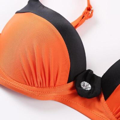 

Sexy Women Bikini Set Halter Solid Padded Bathing Suit Swimwear Swimsuits Two Piece