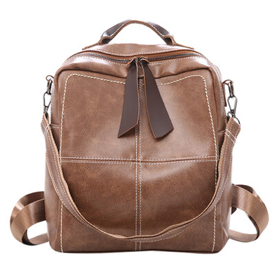Tailored Fashion Neutral Soft Leather Backpack Large Capacity Travel Backpack Bag