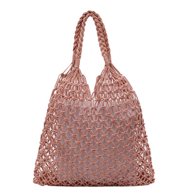 

Ins Hot Straw Totes Womens Handbag Vacation Bohemian Rattan Cotton Rope Hollow Woven Beach Bags Fashion Shoulder Bag T3G