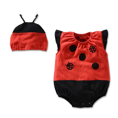 

New Summer Newborn Sleeveless Baby Girls Jumpsuits Clothing Sets Infant Baby Boys Clothes Babies Rompershat 2pcsSet