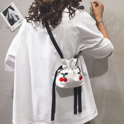 

Small bag female 2019 new Sen soft sister girl cloth bag tide Korean version of the simple wild canvas shoulder Messenger bag