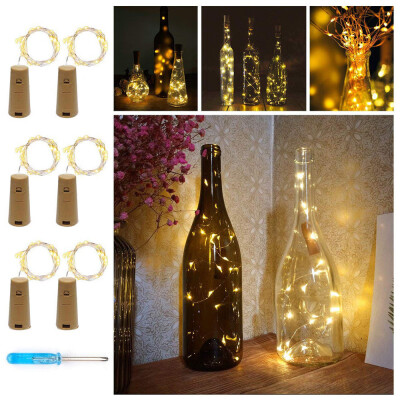 

Siaonvr 6 Pcs Wine Bottles String Lights Fairy Decor Micro Copper Wire Fairy Lights