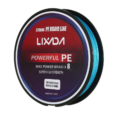 

Lixada 300M 330Yds 8 Strands PE Braided Fishing Line Super Strong Multifilament Fishing Line Carp Fish Line Wires Rope Cord 20-9