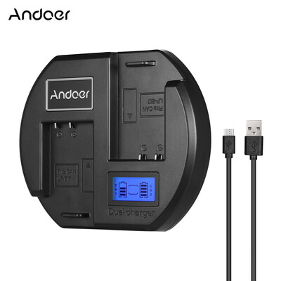 

Andoer Fast Charger Dual-channel Camera Battery Charger Digital LCD Display USB Input for Canon LP-E17 Battery for Canon EOS 760D
