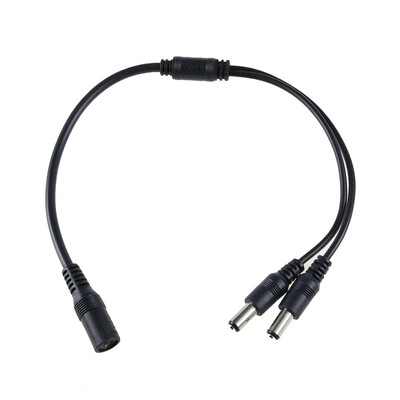 

1 Female to 2 Male Splitter 2 Way Plug Cable Connector 55mm 21mm 12V DC Adapter for CCTV Camera -ED Strip