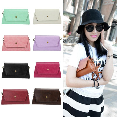 

Fashion Women Shoulder Bag PU Leather Flap Front Magnetic Press Stud Closure Crossbody Bag