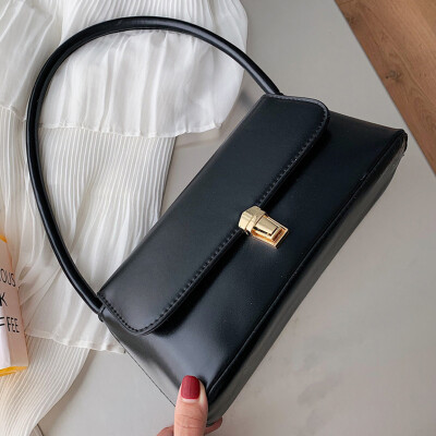 

Early autumn on the new 2019 Korean version of the new fashion intellectual underarm bag elegant simple shoulder bag buckle bag