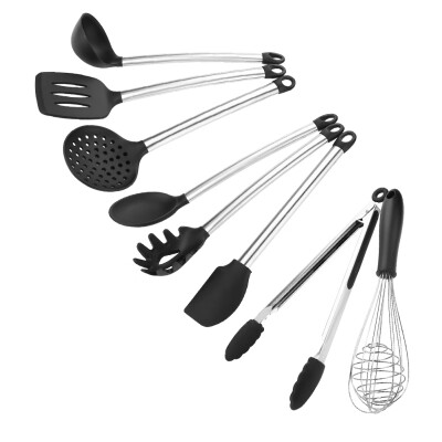 

Greensen 8PcsSet Silicone Kitchen Utensil Home Restaurant Cooking Tools with Stainless Steel Handle