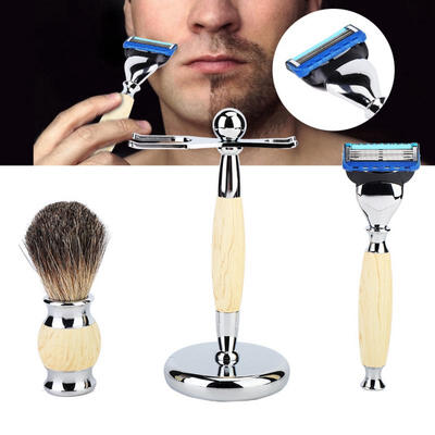 

Greensen Mens Beard Shaving Set Safety Razor Brush Stand Rack Holder Kit