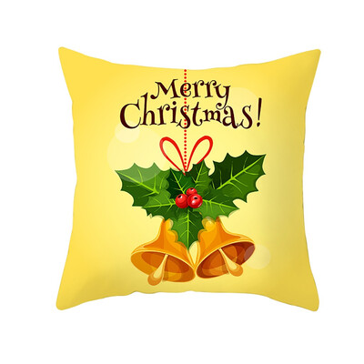 

Siaonvr Christmas Pillow Case Glitter Polyester Sofa Throw Cushion Cover Home Decor