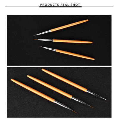 

Toponeto 3 PcsSet Art Liner Nail Gel Styling Tool Nails Polish Painting Nail Tools