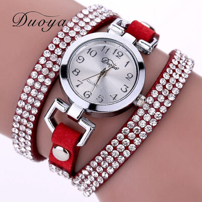 

Womens Watch Fashion Trends Korean Knitting Diamond Circle Womens Watch