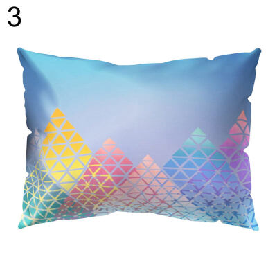 

Flower Rhombus Plaid Triangle Pillow Case Cushion Cover Sofa Bed Car Cafe Decor