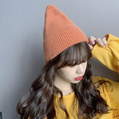 

Hat Womens autumn&winter Korean fashion wool hat fashion all kinds of knitted hat net red solid color warm earmuff hat man