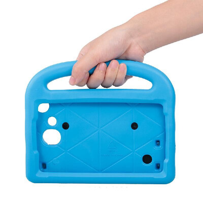 

Protective EVA Case for Samsung 7inch Tab Silicone Shockproof Handle Case Screen Protector for Kids Red