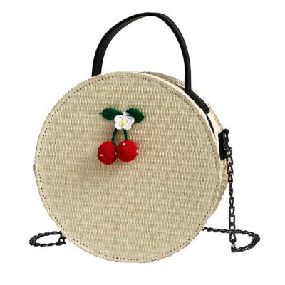 

2019 Fashion Round Straw Bags Summer Style Women Handbags Bohemian Rattan Crossbody Bags Handmade Woven Beach Circular Bags T20