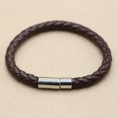 

Retro Trend Manual Weaving PU Leather Rope Simple Leisure Bracelet Unisex Pair 3 Colours Optional