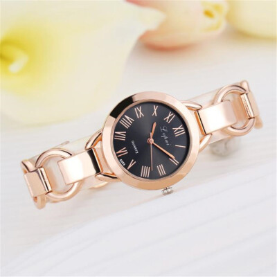 

LVPAI Fashion Brand Ladies Watch Women Rhinestone Crystal Rose Gold Stainless Steel Analog Quartz Wrist Watch reloj mujer 233